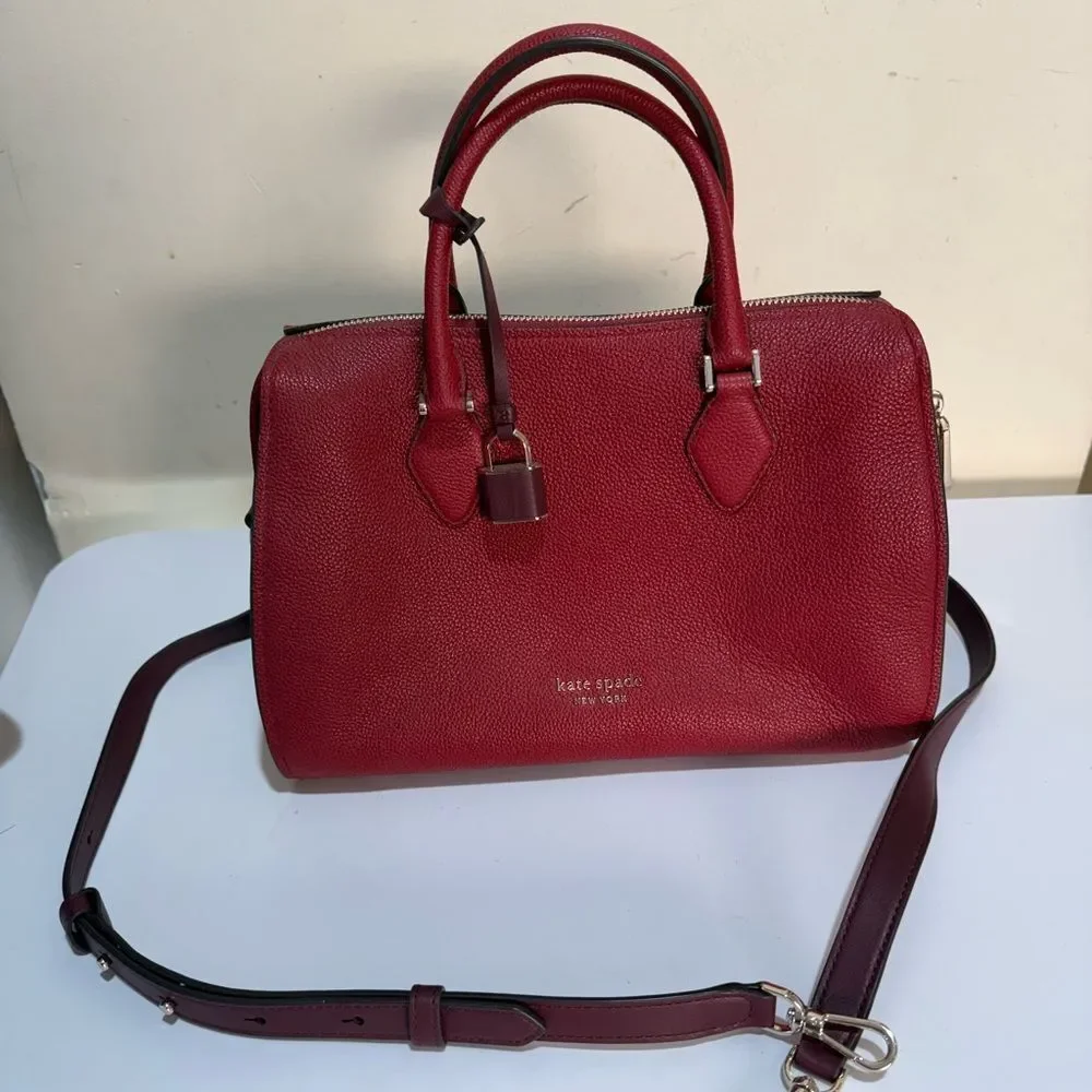 Kate Spade Red ZIP CODE Medium Satchel bag *NEW* *VINTAGE*